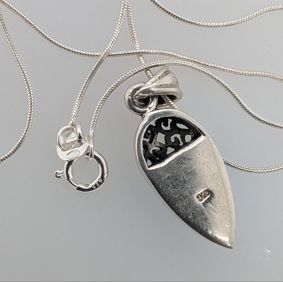 925 silver necklace with torquise - Picture 4 of 5
